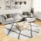 PAMPLONA long pile modern cream &amp; black rug Ø 240 cm