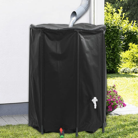 Water tank with tap foldable 1350 L PVC