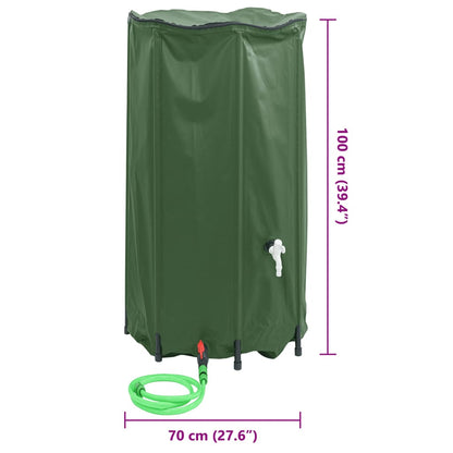 Water tank with tap foldable 380 L PVC