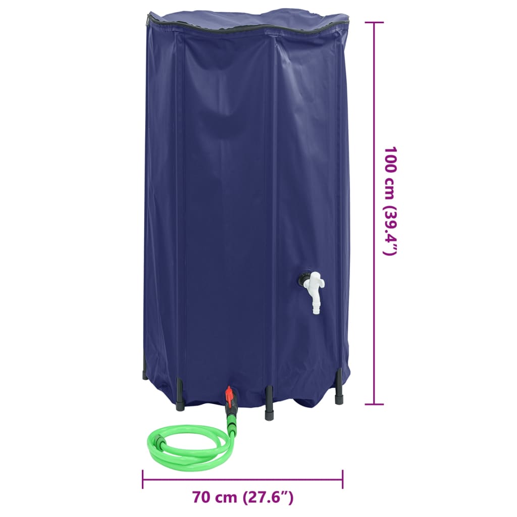 Vattentank med kran vikbar 380 L PVC
