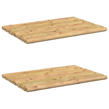 Bath mats 2 pcs 50x35 cm bamboo
