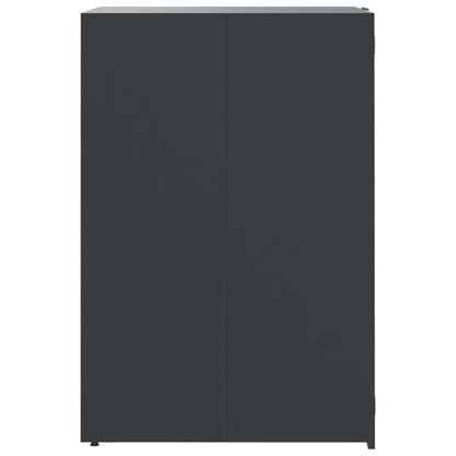 Skjul för sopkärl för 2 platser antracit 138x79x117 cm stål