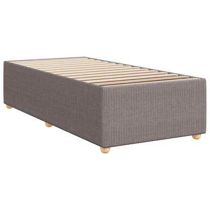 Ramsäng med madrass taupe 100x200 cm tyg