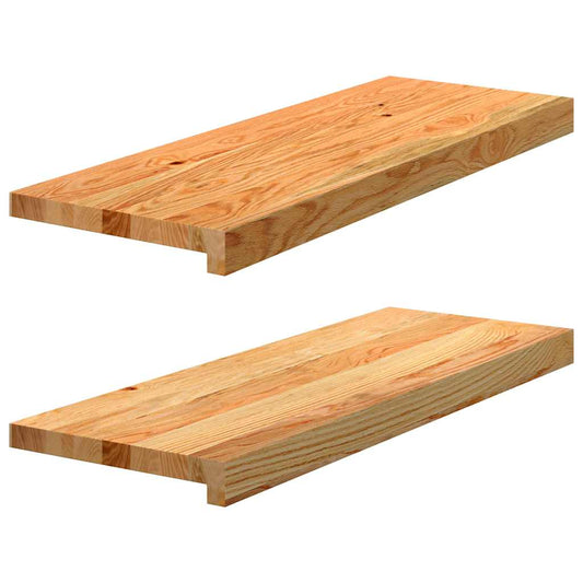 Window benches 2 pcs light brown 70x30x2 cm solid oak