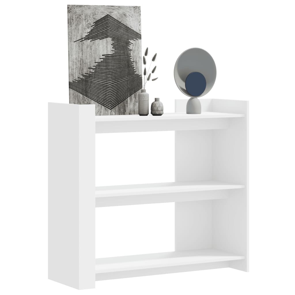 Console table white 100x35x90 cm engineered wood