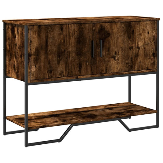 Side table smoked oak 100x35x74.5 cm engineered wood
