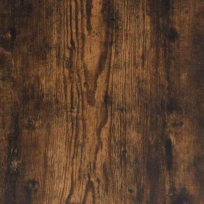 Skåp med hjul rökfärgad ek 72x33x42,5 cm konstruerat trä