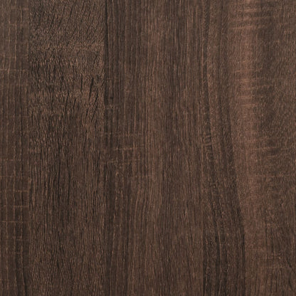 Cabinet with wheels brown oak 72x33x42.5 cm engineered wood