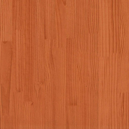 Headboard with storage wax brown 150 cm solid pine