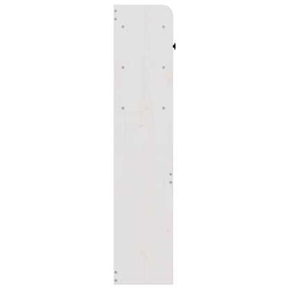 Headboard with storage white 135 cm solid pine