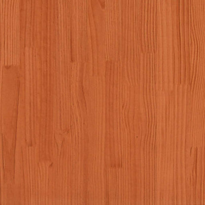 Headboard with storage wax brown 100 cm solid pine