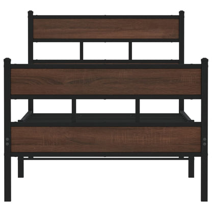 Bed frame without mattress with headboard and footboard 90x200 cm