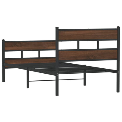 Bed frame without mattress with headboard and footboard 90x200 cm