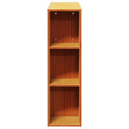 Headboard with storage wax brown 100 cm solid pine