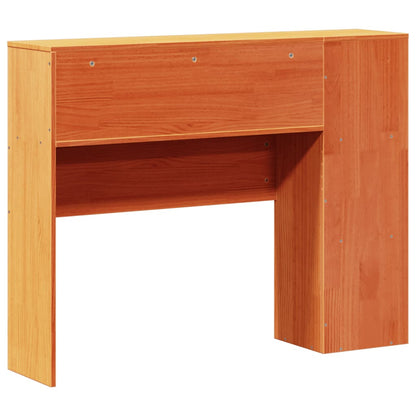 Headboard with storage wax brown 100 cm solid pine