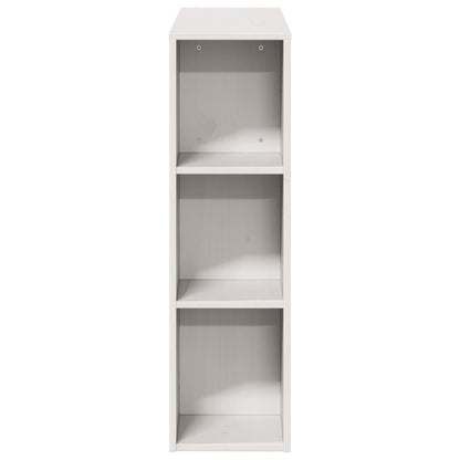 Huvudgavel med förvaring vit 90 cm massiv furu