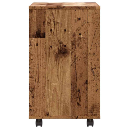 Side table aged wood 70x35x55 cm engineered wood