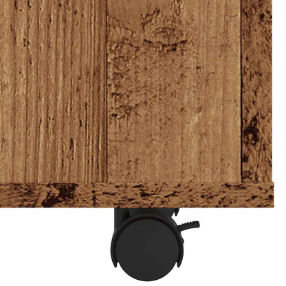 Side table aged wood 70x35x55 cm engineered wood