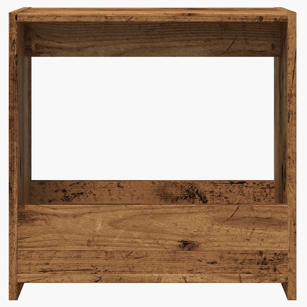 Side table aged wood 50x26x50 cm engineered wood