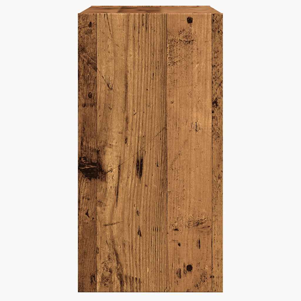 Side table aged wood 50x26x50 cm engineered wood