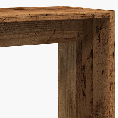 Side table aged wood 50x26x50 cm engineered wood