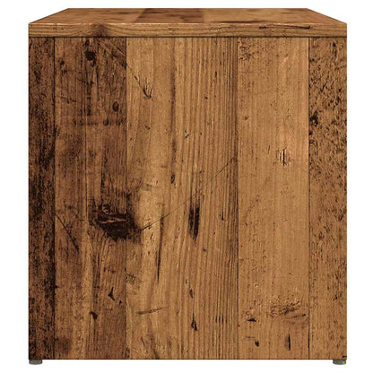 Side table aged wood 59x36x38 cm engineered wood