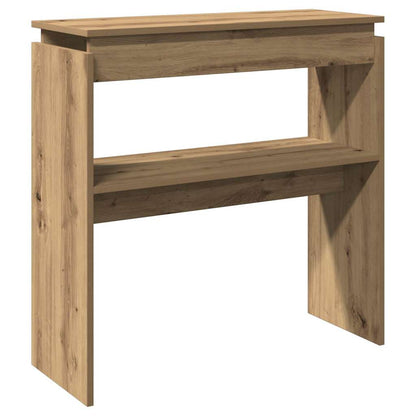 Console table artisan oak 80x30x80 cm engineered wood