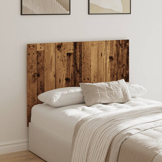 Bed headboard aged wood 120x1.5x80 cm engineered wood