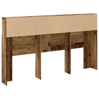 Sänggavel m förvaring åldrat trä 180x19x103,5cm konstruerat trä