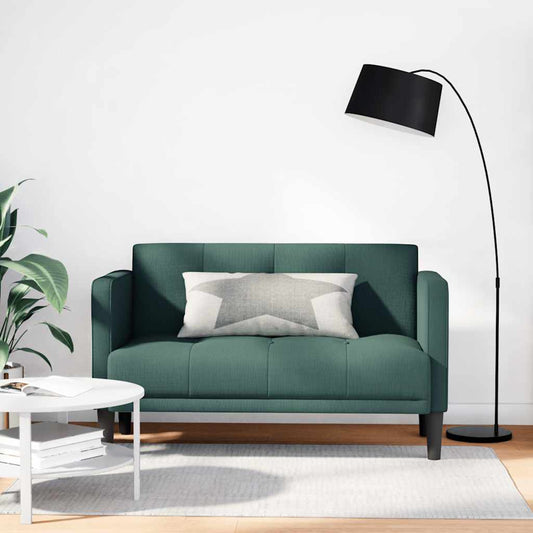 Loveseat soffa mörkgrön 111 cm tyg