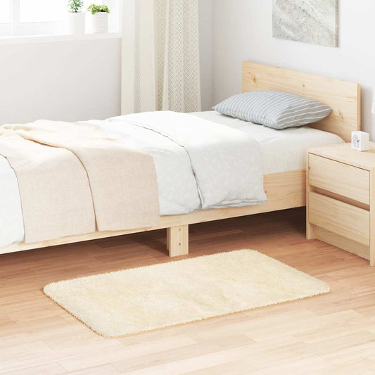 Long pile rug NAVARRA cream white 60x100 cm polyester