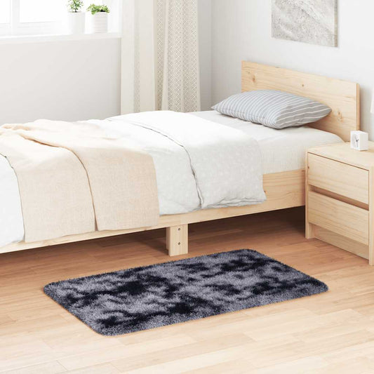Long pile rug NAVARRA dark grey 60x100 cm polyester