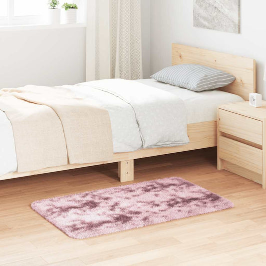 Long pile rug NAVARRA dusty pink 60x100 cm polyester