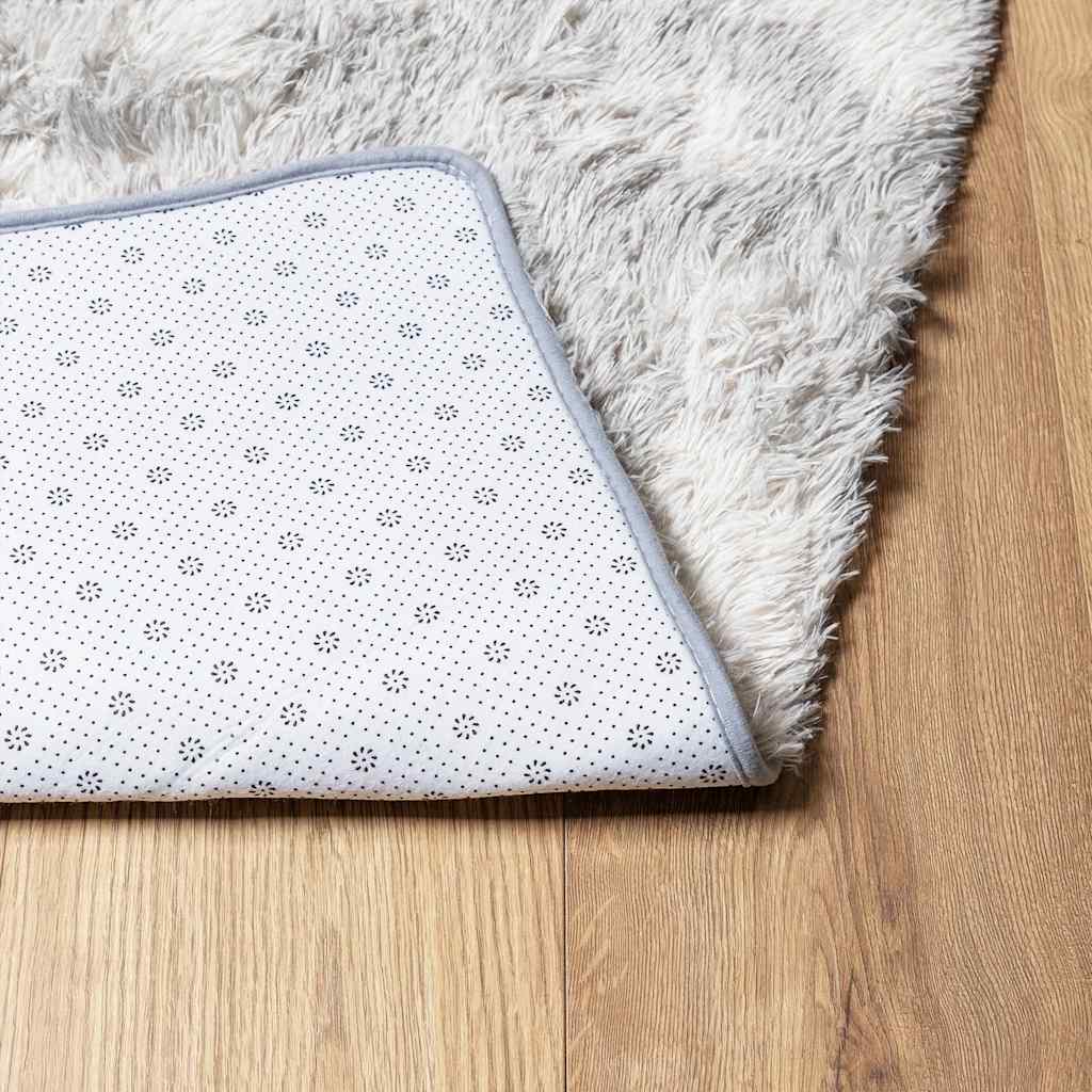 Long pile rug NAVARRA light grey 60x100 cm polyester