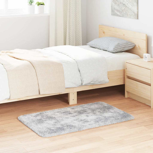 Long pile rug NAVARRA light grey 60x100 cm polyester