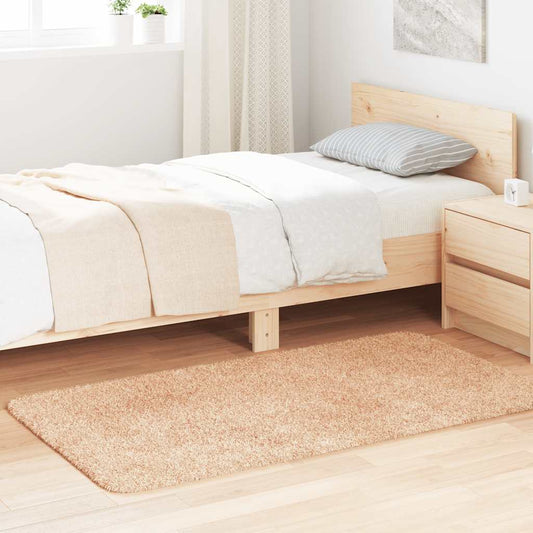 Long pile rug NAVARRA beige 80x150 cm polyester