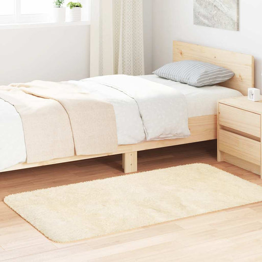 Long pile rug NAVARRA cream 80x150 cm polyester