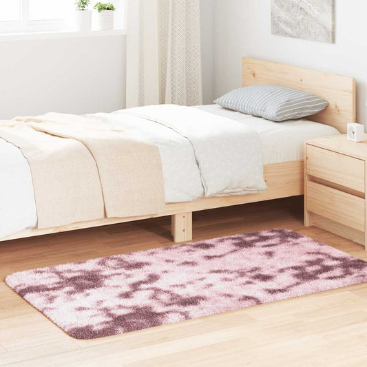 Long pile rug NAVARRA dusty pink 80x150 cm polyester