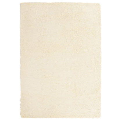 Long pile rug NAVARRA cream white 120x170 cm polyester