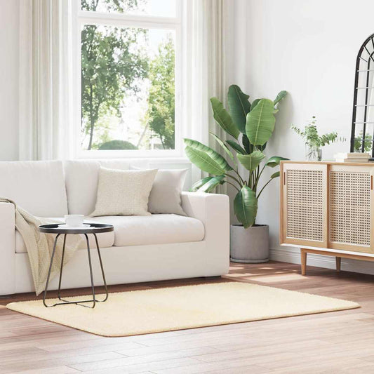 Long pile rug NAVARRA cream white 120x170 cm polyester