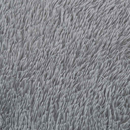 Long pile rug NAVARRA silver grey 120x170 cm polyester