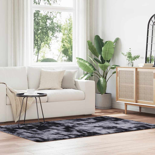 Long pile rug NAVARRA dark grey 130x200 cm polyester