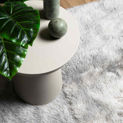 Long pile rug NAVARRA light grey 130x200 cm polyester