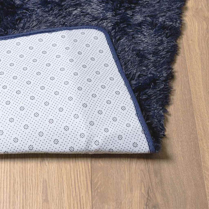 Long pile rug NAVARRA navy blue 130x200 cm polyester
