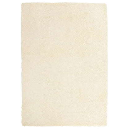 Long pile rug NAVARRA cream white 160x230 cm polyester