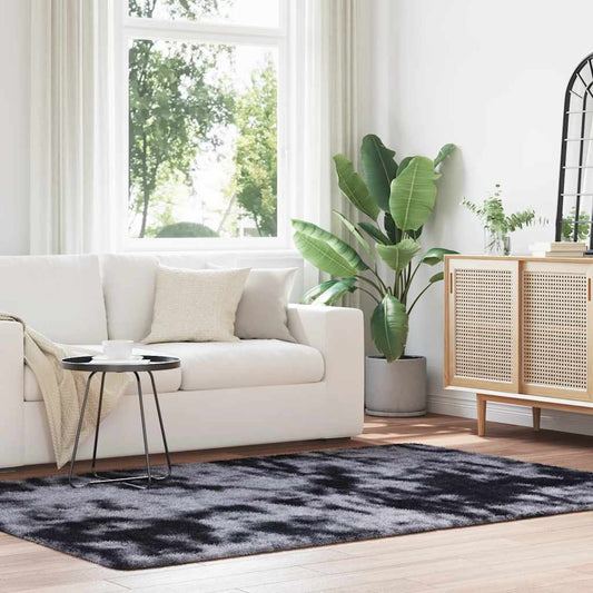 Long pile rug NAVARRA dark grey 160x230 cm polyester