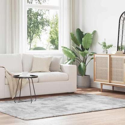 Long pile rug NAVARRA light grey 160x230 cm polyester
