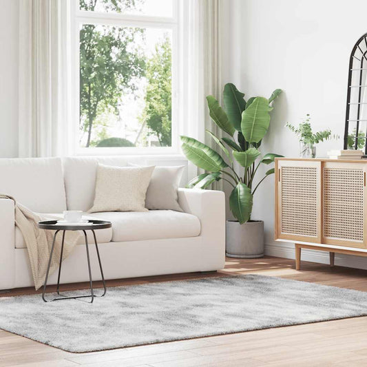 Long pile rug NAVARRA light grey 160x230 cm polyester