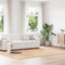 Long pile rug NAVARRA beige 200x290 cm polyester