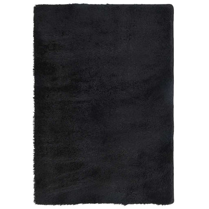 Ryamatta med lång lugg NAVARRA svart 200x290 cm polyester